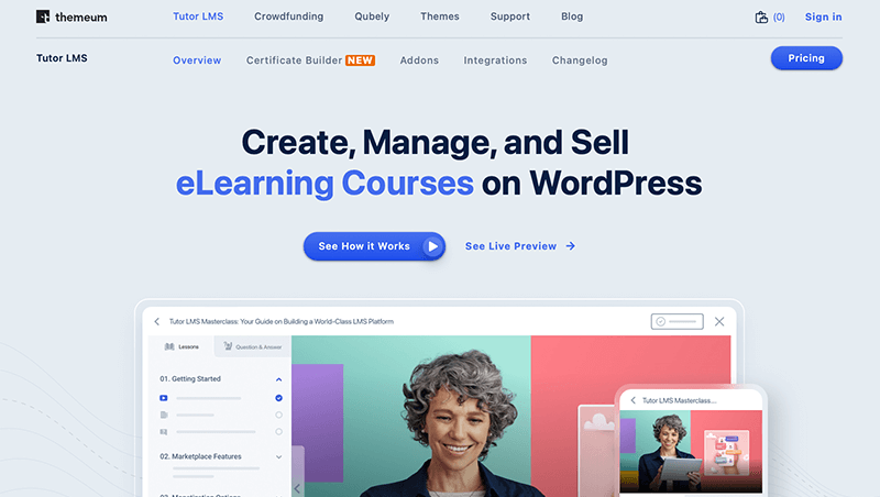 Tutor LMS - Online Course and Coaching Website Plugin