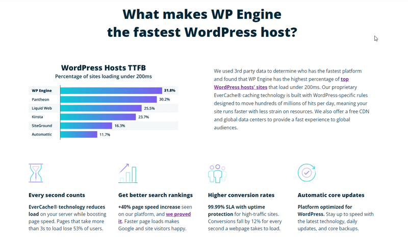 Speed & Performance of WP Engine Hosted Website
