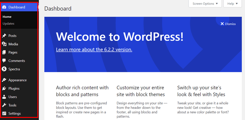 WordPress Dashboard Walkthrough