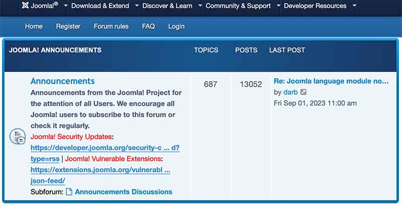 Joomla Community Forum