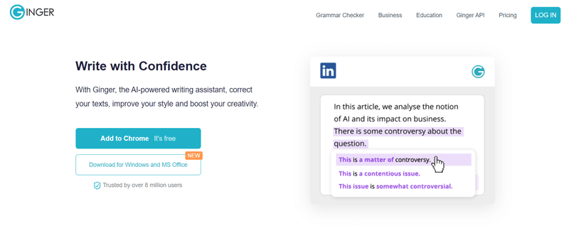 Ginger - Free Grammar and Punctuation Checker & Correctors