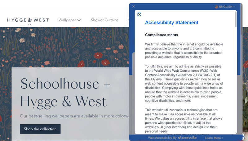 Hygge & West - Accessibility Statement