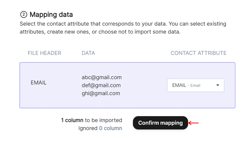 Mapping Contact Data