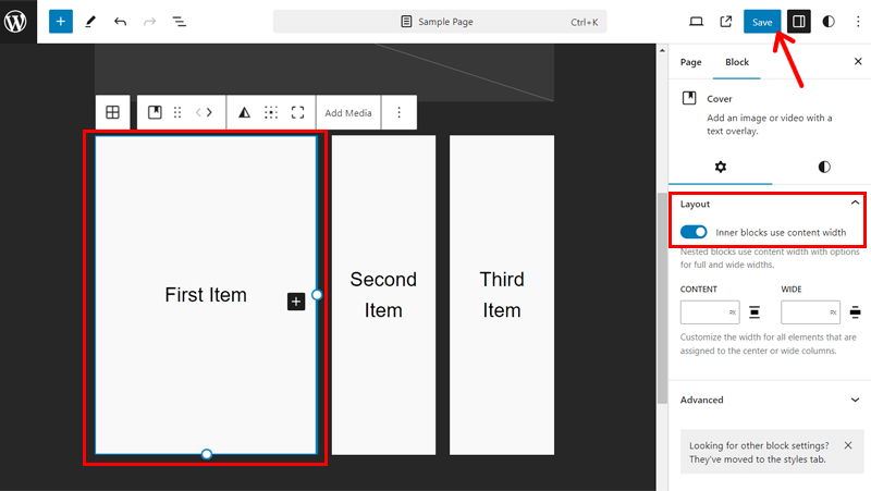 Content Width of Grid