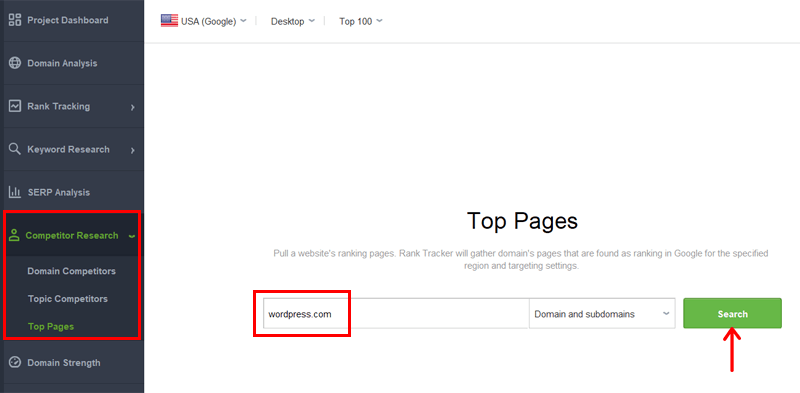 Top Pages Rank