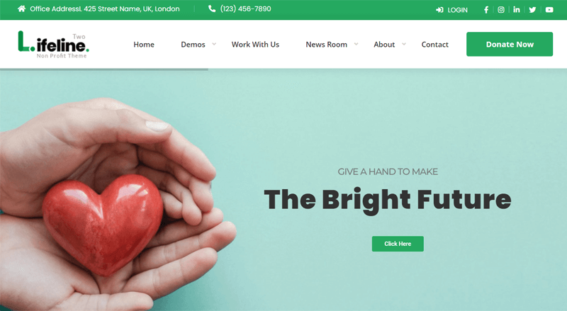 Lifeline 2 WordPress Themes for Nonprofit Websites