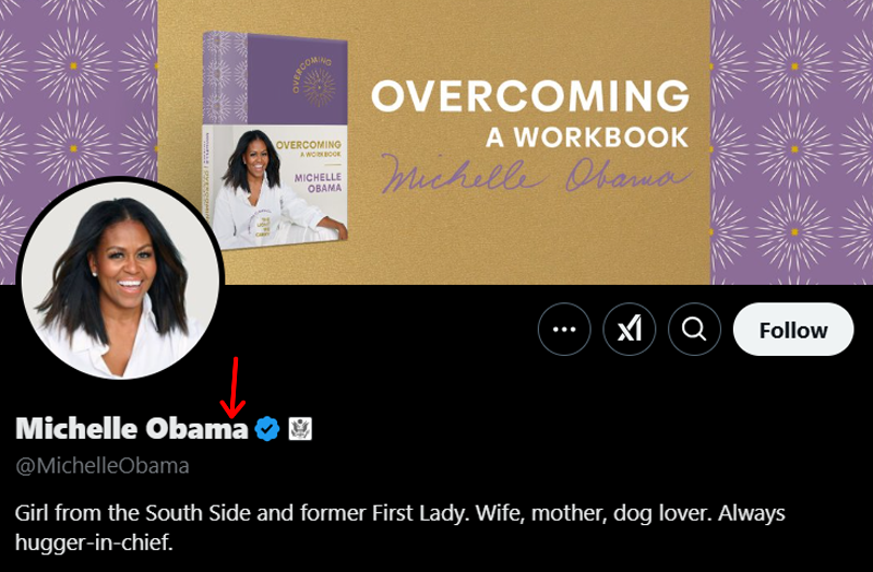 Michelle Obama Twitter Username Example