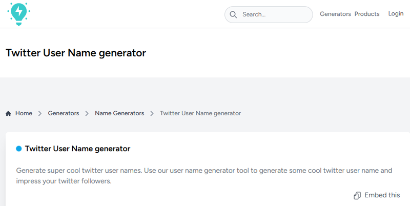 Twitter Name Generator