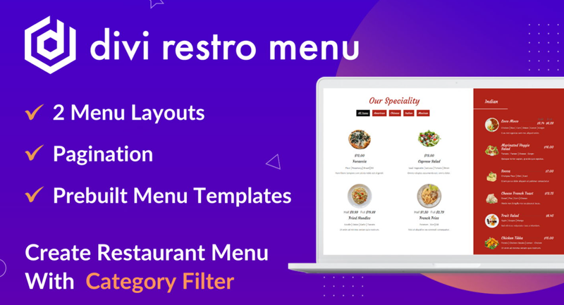 Divi Restro Menu WordPress Plugin