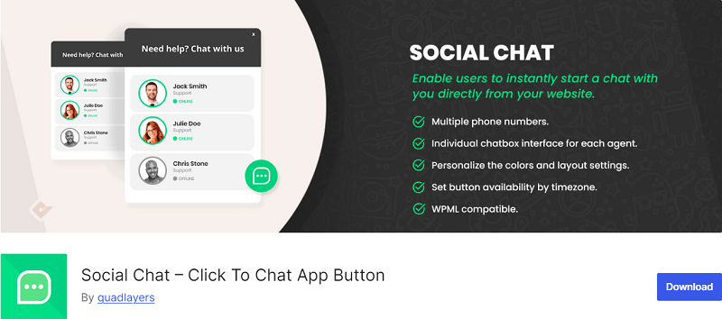 Social Chat - Free WordPress Live Chat Plugin