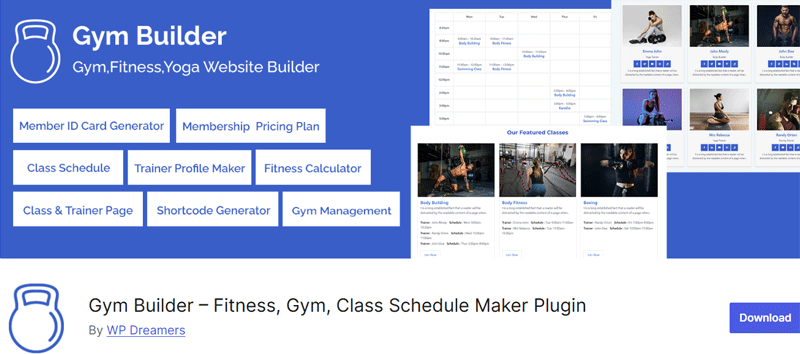 Gym Builder Plugin