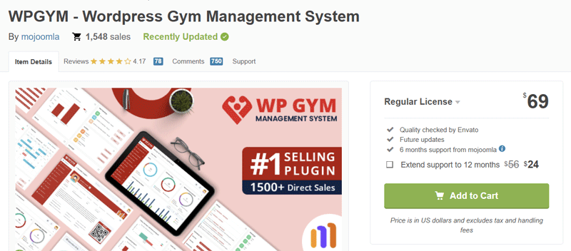 WPGYM Premium Plugin