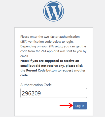 Login After WP 2FA Authenticate