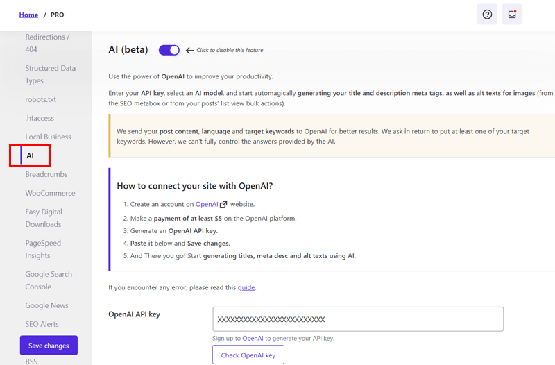 AI Integration in SEOPress