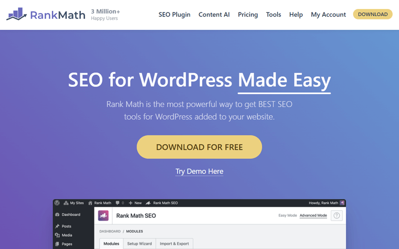 Rank Math SEO Plugin