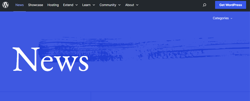 WordPress News Page