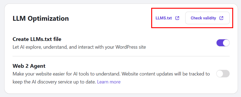 Check Validity and Open llms.txt in Hostinger