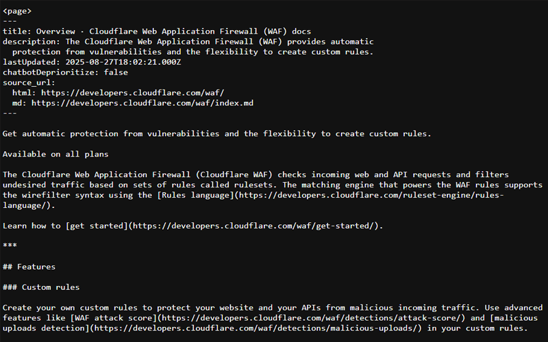 Cloudflare's llms.txt File