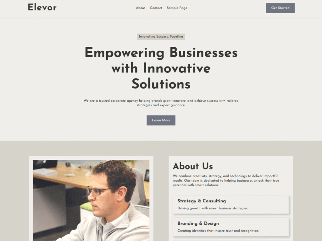 Elevor Full Site Editing WordPress theme