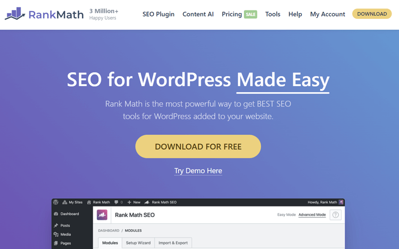 Rank Math's SEO Plugin