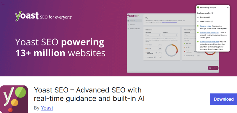 Yoast SEO WordPress Plugin