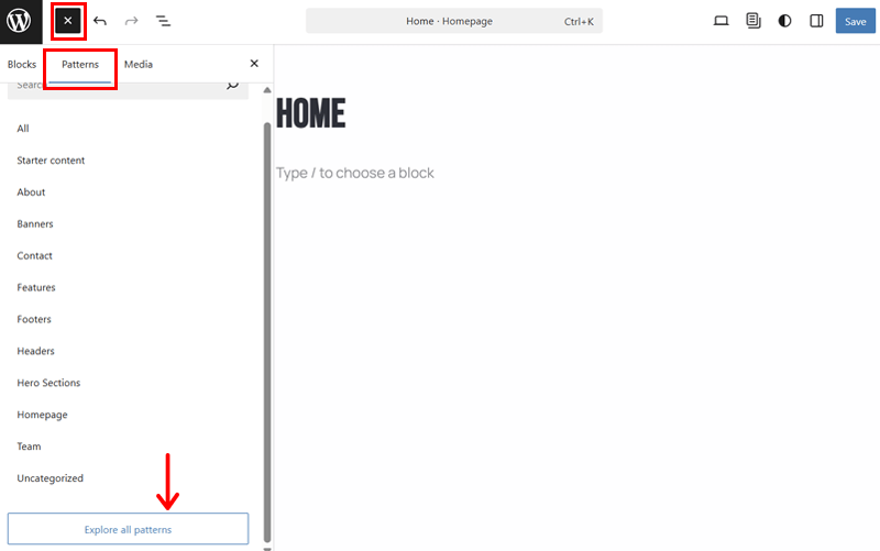 Explore All Patterns for Home