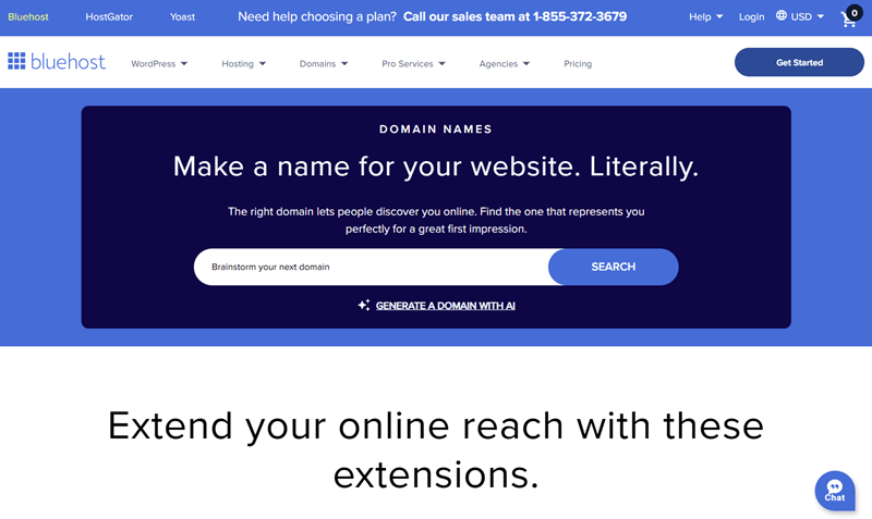 Bluehost Domain Registrar