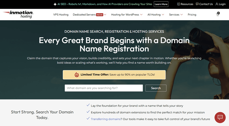 InMotion Hosting Domains