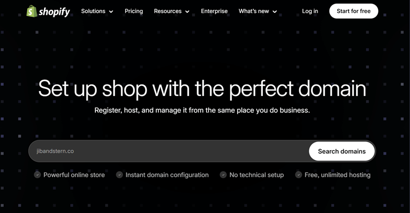 Shopify Domain Name Registrar