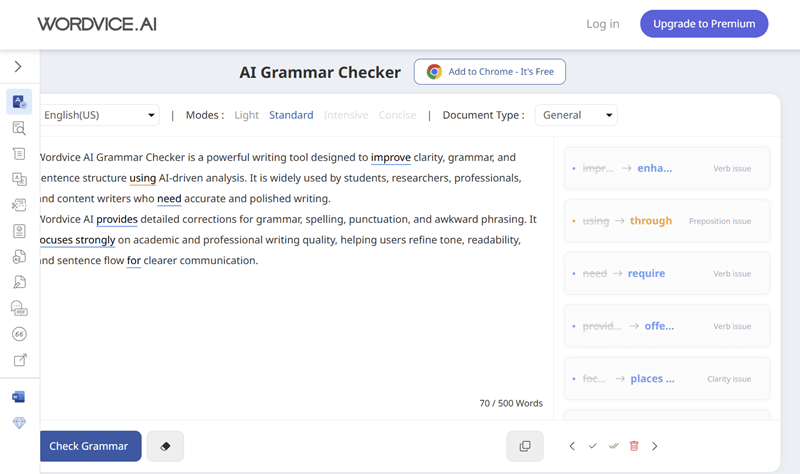 Wordvice AI Grammar Checker