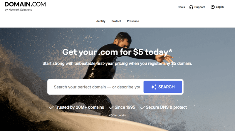 Domain.com Website Registration