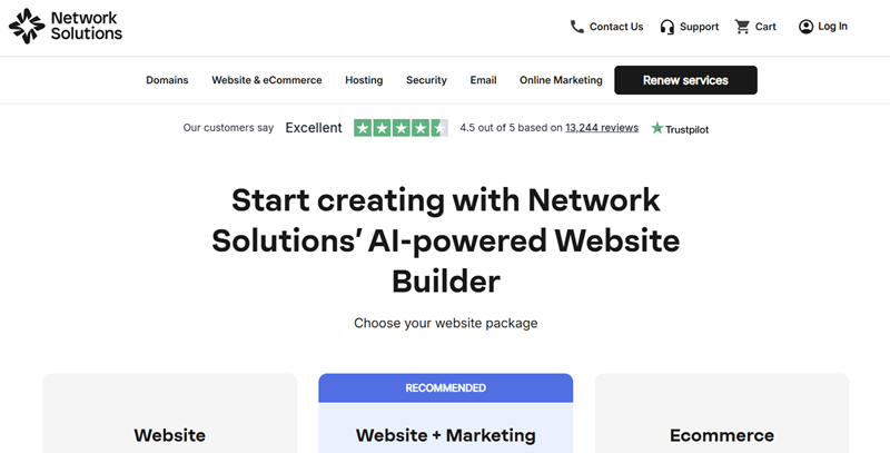Network Solutions Web.com Builder