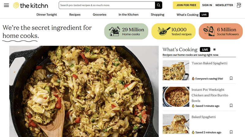 The Kitchn Food Blog Example