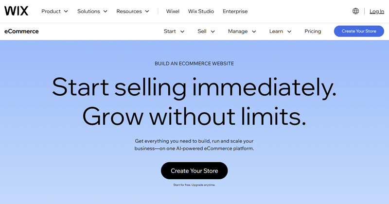 Wix Best Ecommerce Platform