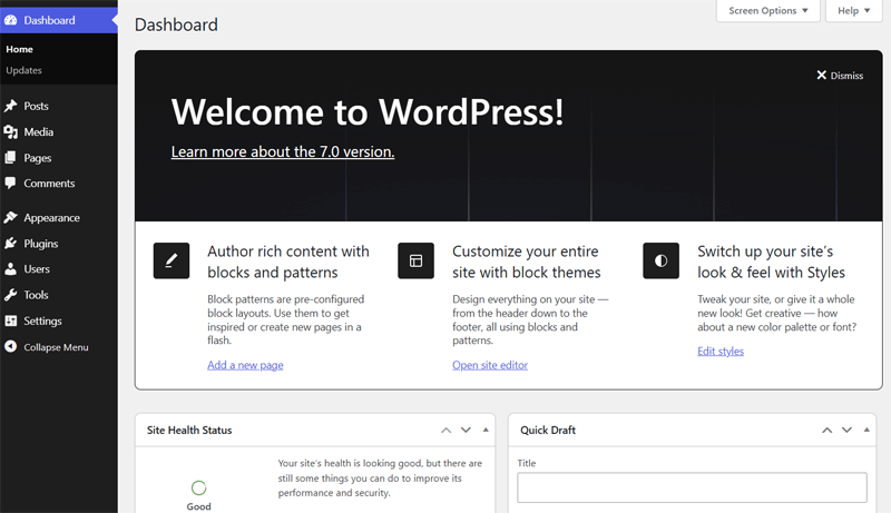 Improved WordPress Dashboard Interface