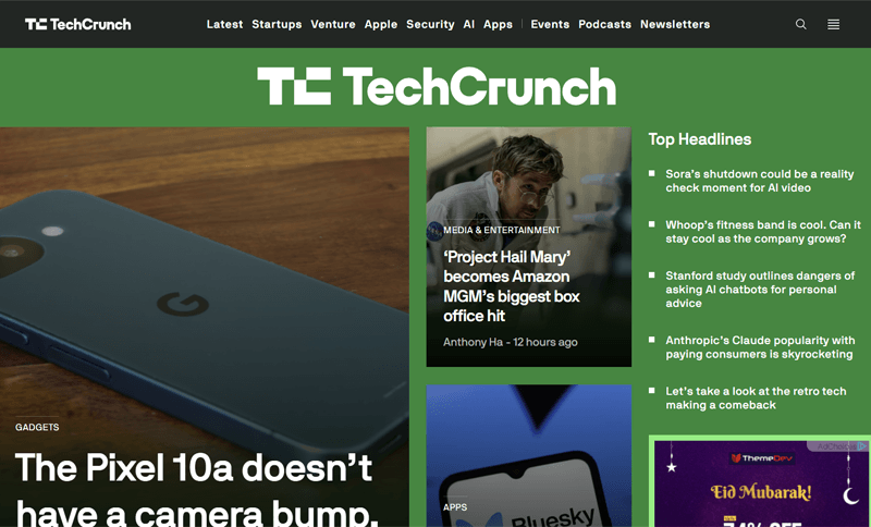 TechCrunch - Headless WordPress Example
